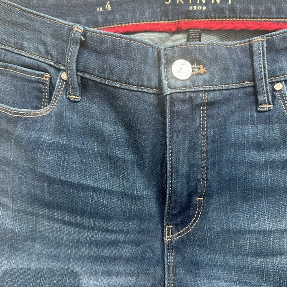 White House Black Market Women’s Skinny Crop Blue Jeans size 4 - Picture 2 of 9